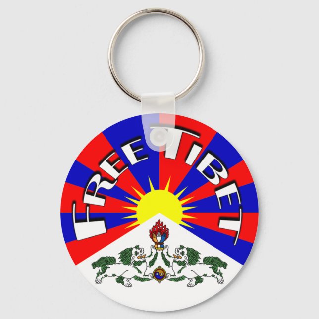 Free Tibet Badge Keychain (Front)