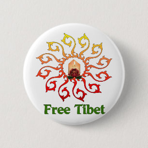 Free Tibet Candle 2 Inch Round Button