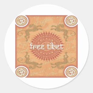 Free Tibet Classic Round Sticker