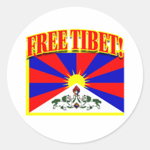 FREE TIBET CLASSIC ROUND STICKER