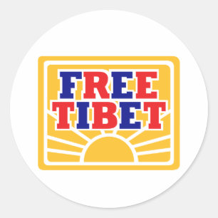 Free Tibet Classic Round Sticker