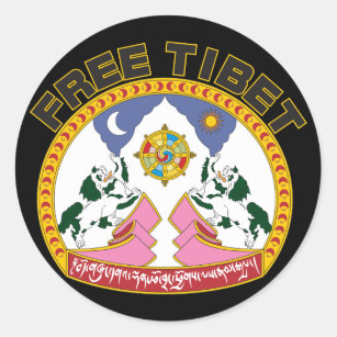 Free Tibet Emblem Classic Round Sticker
