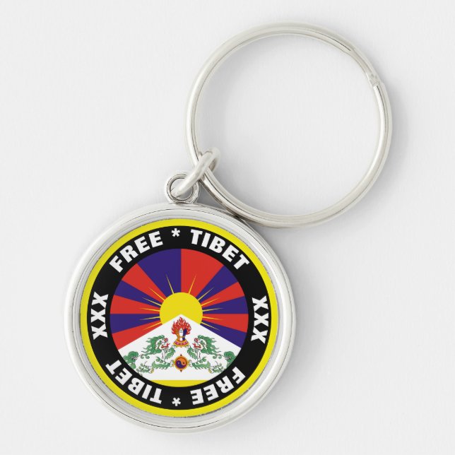 Free Tibet & Flag Keychain (Front)