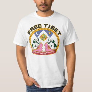 Free Tibet Flag Logo T-Shirt
