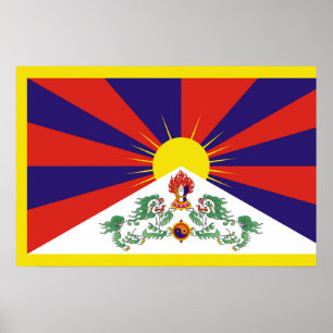 Free Tibet flag Poster