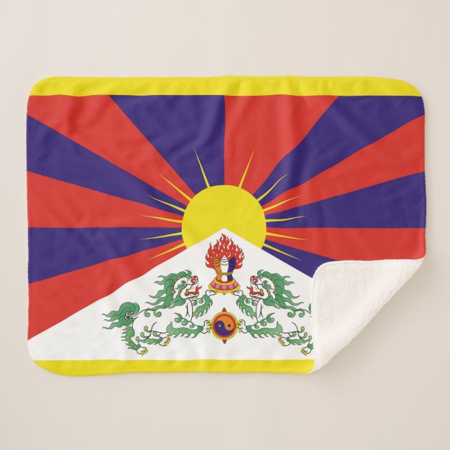 Free Tibet flag Sherpa Blanket (Front (Horizontal))