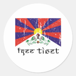 Free Tibet Gifts Classic Round Sticker