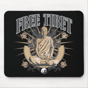 Free Tibet Monk Mouse Pad