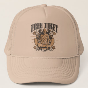 Free Tibet Monk Trucker Hat