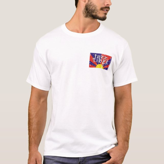 Free Tibet Stickers T-Shirt (Front)