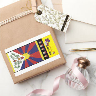 Free Tibet & Tibetan Flag, Map, Heart /Tibet Sticker