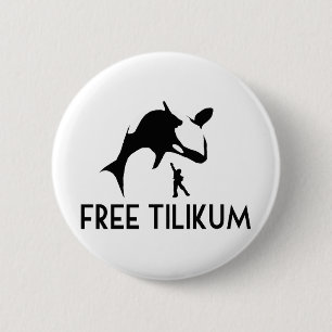 Free Tilikum Save the Orca Killer Whale 2 Inch Round Button