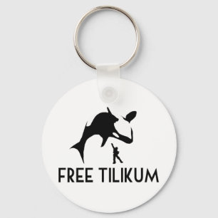 Free Tilikum Save the Orca Killer Whale Keychain