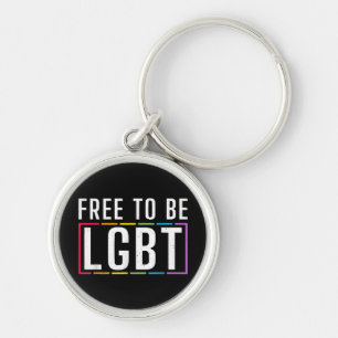 Free to be LGBT Bisexual Lesbian Gay Pride Keychain