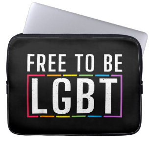 Free to be LGBT Bisexual Lesbian Gay Pride Laptop Sleeve