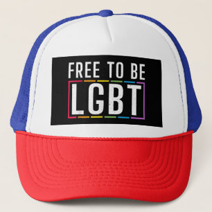 Free to be LGBT Bisexual Lesbian Gay Pride Trucker Hat