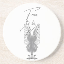 Free to be Me Sandstone Coaster