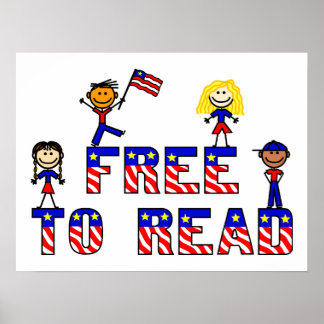Free to Read w Kids Posters