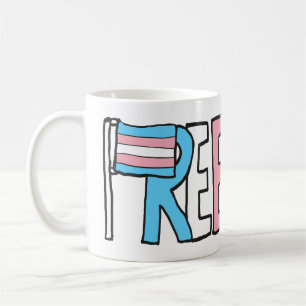 Free Trans Rights Flag Coffee Mug