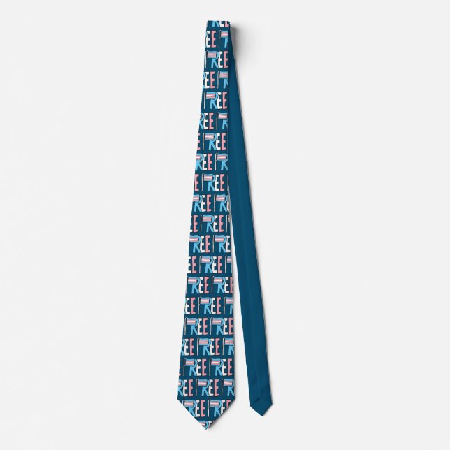 Free Trans Rights Flag Tie (Front)