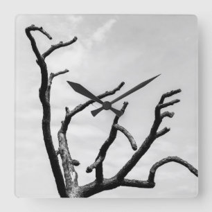 free tree square wall clock