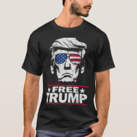 Free Trump 2024 American Flag Sunglasses Mugshot