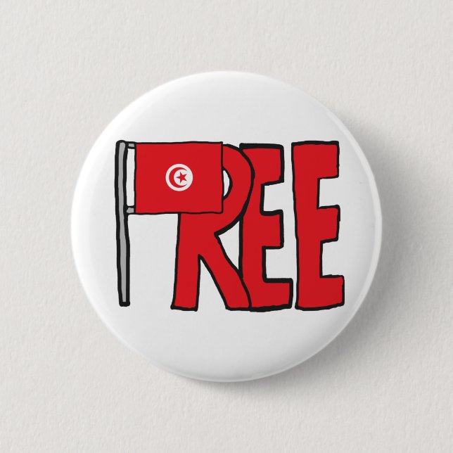 Free Tunisia 2 Inch Round Button (Front)