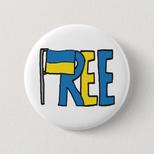 Free Ukraine 2 Inch Round Button