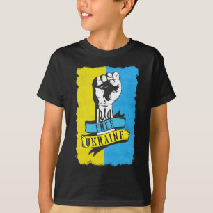 Free Ukraine I Stand With Ukraine Flag Support Ukr T-Shirt
