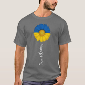 Free Ukraine Sun Flower Support Ukraine I Stand Wi T-Shirt