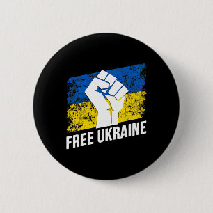 Free Ukraine Ukrainian Lover Ukraine Flag Retro Vi 2 Inch Round Button