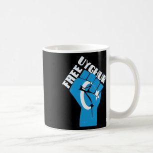 Free Uyghur Resist Fist With Uyghur Flag Coffee Mug
