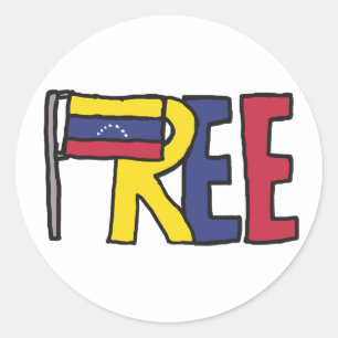 Free Venezuela Classic Round Sticker