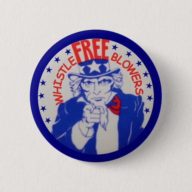 Free whistleblowers 2 inch round button (Front)