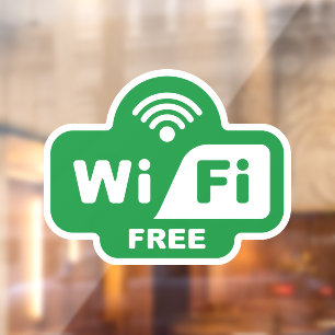 Free Wi-Fi Window Cling