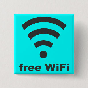 free WiFi 2 Inch Square Button