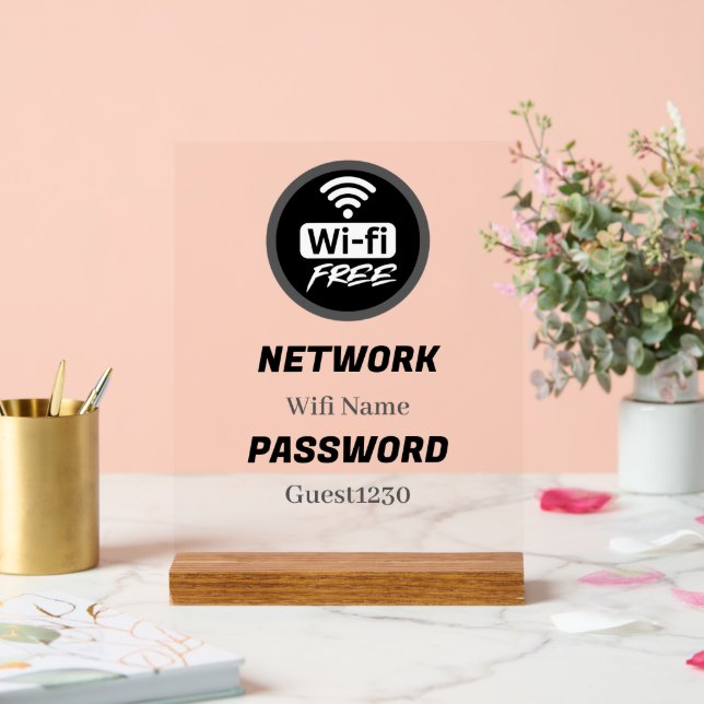Free WiFi Password Sign | Network Name & Password (Wedding)