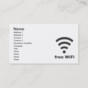 FREE WIFI Vector COMPUTER INTERNET ADVERTISING Business Card