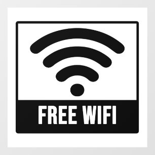 Free Wifi Window Cling