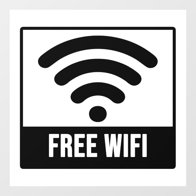 Free Wifi Window Cling (Sheet)