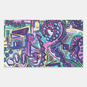 Free Will-Hand Painted Abstract Art Sticker