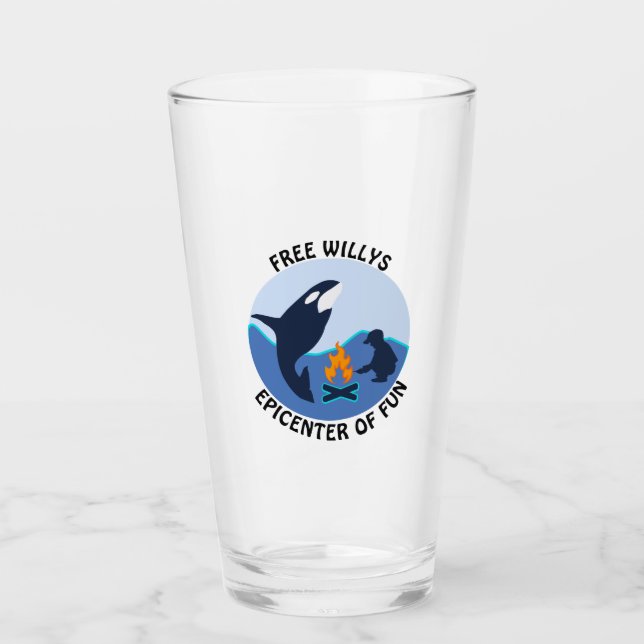 Free Willy's enough said Glass (Front)