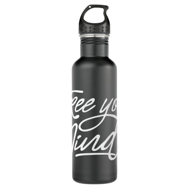 Free Your Mind Inspiration Yoga Quote 710 Ml Water Bottle (Front)