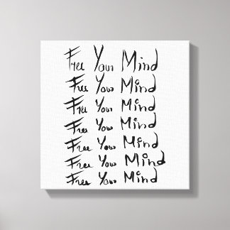 FREE your MIND!  Motivational calligraphy quote Canvas Print