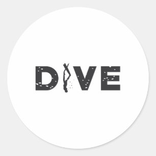 Freediver Freediving Dive Ocean Freedive Apnoe Classic Round Sticker