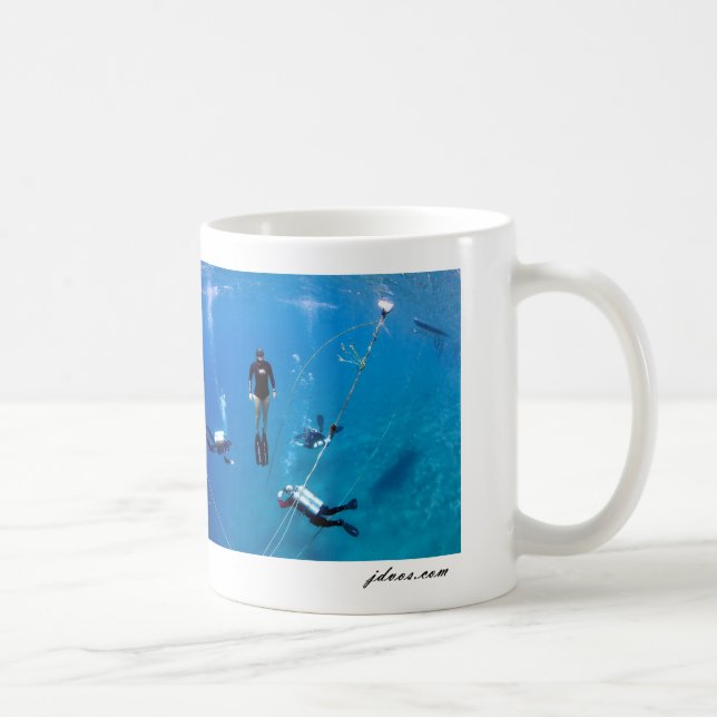 Freediver With Tek Divers Coffee Mug (Right)