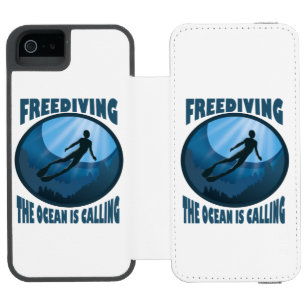 Freediving - The Ocean Is Calling Underwater Diver Incipio Watson™ iPhone 5 Wallet Case