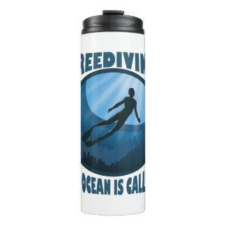 Freediving - The Ocean Is Calling Underwater Diver Thermal Tumbler