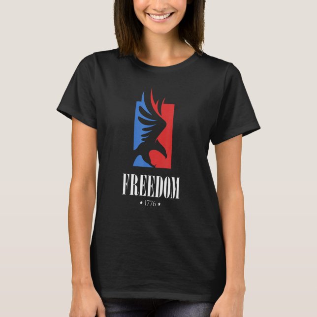 Freedom 1776 Eagle Symbol Proud American Patriot U T-Shirt (Front)