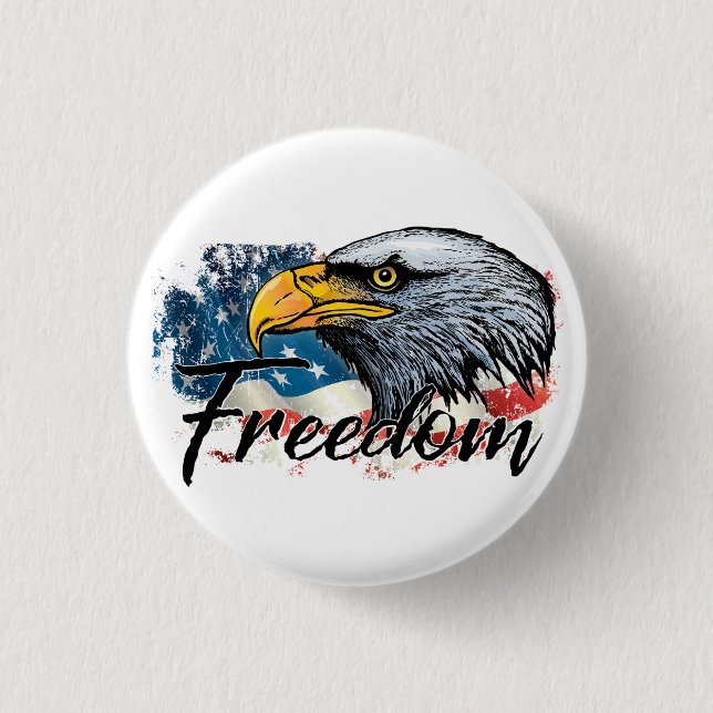 Freedom  1 inch round button (Front)